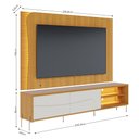 Ver imagem 3 de Painel TV 65" Bancada 2 Portas 220cm de Correr Pés Metálicos Samira C04 - D'Rossi