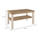 Ver imagem 3 de Mesa de Centro Up Retangular Carvalho/off White Artely Móveis