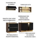 Ver imagem 4 de Cozinha Completa Madesa Lux com Armário e Balcão 5 Portas 2 Gavetas Rustic/Preto Cor:Rustic/Preto