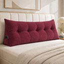 Ver imagem 1 de Almofada Encosto Triangular Cama Leitura Cabeceira Suede