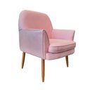 Ver imagem 2 de Poltrona Decorativa Luiza Suede Rosa Bebe - Dominic Decor