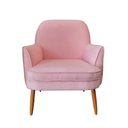 Ver imagem 1 de Poltrona Decorativa Luiza Suede Rosa Bebe - Dominic Decor
