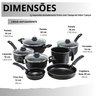 Jogo de Panelas Premium Antiaderente 7 Pecas Preto - 6