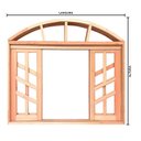 Ver imagem 7 de Janela de Madeira Vitro de Correr Diamante em Arco Padrão Cedro Bat.14 Cm - 1.40(l)x1.00(a)