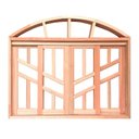 Ver imagem 1 de Janela de Madeira Vitro de Correr Diamante em Arco Padrão Cedro Bat.14 Cm - 1.40(l)x1.00(a)