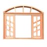 Janela de Madeira Vitro de Correr Diamante em Arco Padrão Cedro Bat.14 Cm - 1.40(l)x1.00(a) - 2