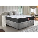 Ver imagem 1 de Colchão Casal Premiere Espuma D33 17x138x188 + Box Baú Casal Suede Cinza