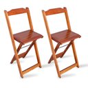 Ver imagem 3 de Conjunto Dobrável Bistrô Imbuia de Mesa com 2 Cadeiras - Tarimatã