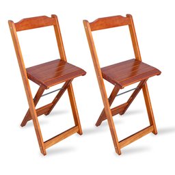 Conjunto Dobrável Bistrô Imbuia de Mesa com 2 Cadeiras - Tarimatã - 3