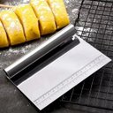 Ver imagem 2 de Espatula Cortador de Cozinha - Raspador para Massas e Bolos - Original em Inox - Legumes Confeiteiro