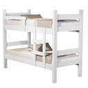 Ver imagem 2 de Beliche Solteiro em MDF 199x94cm Leticia Branco