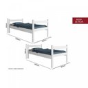 Ver imagem 4 de Beliche Solteiro em MDF 199x94cm Leticia Branco