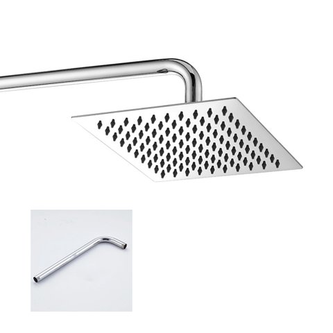 Chuveiro Inox Quadrado Ducha 20x20 Cromado Banheiro Piscina Area Externa