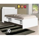 Ver imagem 1 de Cama Solteiro com Baú 2 Gavetas Tamires Branco