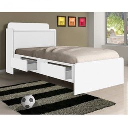 Cama Solteiro com Baú 2 Gavetas Tamires - 1 Cama Solteiro com Baú 2 Gavetas Tamires - 1