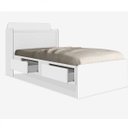 Ver imagem 2 de Cama Solteiro com Baú 2 Gavetas Tamires Branco