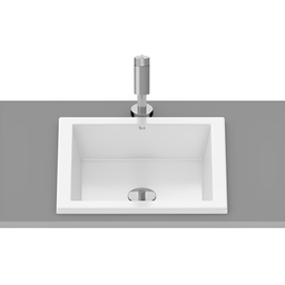Cuba de Sobrepor ou Embutir 41x41cm em Cerâmica Optica Pq41 Roca Branco - A327a1d000 - 3