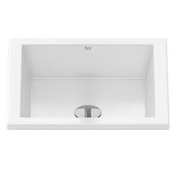 Cuba de Sobrepor ou Embutir 41x41cm em Cerâmica Optica Pq41 Roca Branco - A327a1d000 - 1