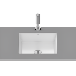 Cuba de Sobrepor ou Embutir 41x41cm em Cerâmica Optica Pq41 Roca Branco - A327a1d000 - 2