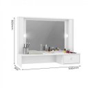 Ver imagem 4 de Penteadeira Camarim Suspenso Led com Espelho 1 Gaveta Doçura Incorplac