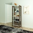 Ver imagem 4 de Estante Multiuso Az1005 Branco/nogal Tecnomobili