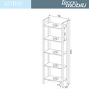 Ver imagem 2 de Estante Multiuso Az1005 Branco/nogal Tecnomobili