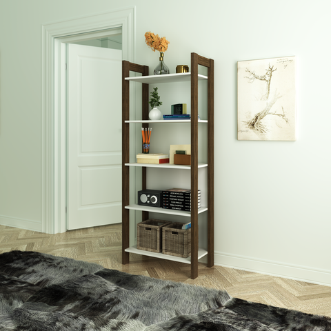 Estante Multiuso Az1005 Branco/nogal Tecnomobili