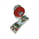 Ver imagem 1 de Fita Decorativa Bege com Estampa de Papai Noel Gnomo