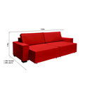 Ver imagem 3 de Sofá Dallas 2.30m Retrátil - Vermelho
