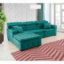 Ver imagem 4 de Sofá Retrátil e Chaise Orlando 280x190 Verde