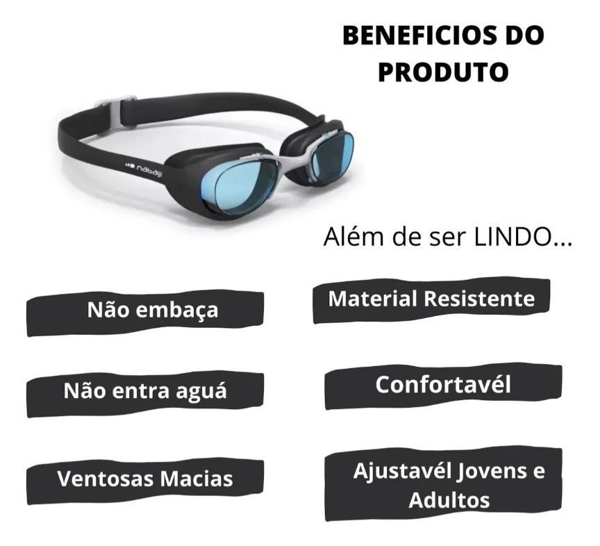 Óculos de Natação Infantil Profissional Nabaiji Azul Amarelo - 7