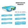 Óculos de Natação Infantil Profissional Nabaiji Azul Amarelo - 13