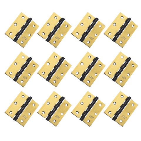 Kit 12 Dobradiça Flo Porta Janela Pino Solto Real 3 X 2,5"
