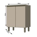 Ver imagem 3 de Balcão para Cozinha sem Tampo 02 Portas 60 cm Évelin