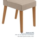 Ver mais imagens de Kit 4 Cadeiras de Jantar Estofadas Luar Marrom Amêndoa/Naturale Creme