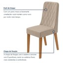 Ver imagem 6 de Kit 4 Cadeiras de Jantar Estofadas Luar Marrom Amêndoa/Naturale Creme