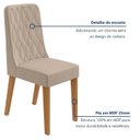 Ver imagem 7 de Kit 4 Cadeiras de Jantar Estofadas Luar Marrom Amêndoa/Naturale Creme