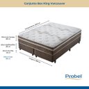 Ver imagem 2 de Conjunto Box Mola Ensacada Probel Vancouver King 193x54cm