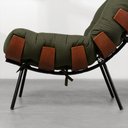 Ver imagem 5 de Poltrona e Puff Costela Slim Sarja - Verde Oliva Abra Cadabra