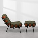 Ver imagem 2 de Poltrona e Puff Costela Slim Sarja - Verde Oliva Abra Cadabra