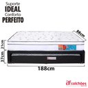 Ver imagem 2 de Cama Box Solteiro Colchão Molas Ensacadas com Pillow Bicama Colchão Espuma 88x188x58cm BF Colchões