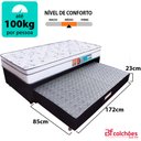 Ver imagem 3 de Cama Box Solteiro Colchão Molas Ensacadas com Pillow Bicama Colchão Espuma 88x188x58cm BF Colchões