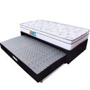 Ver imagem 1 de Cama Box Solteiro Colchão Molas Ensacadas com Pillow Bicama Colchão Espuma 88x188x58cm BF Colchões