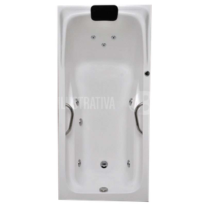 Banheira Retangular Manaus COMPLETA com hidro em acrílico  110V