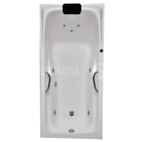 Banheira Retangular Manaus COMPLETA com hidro em acrílico  110V