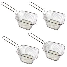 Kit 4 Cesta Para Servir Porções Frituras Salgados Petiscos Batata Hamburgueria Festa - 1