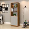 Estante Office Multiuso Organizador Escritório Quarto Cozinha Off White Freijó - 2
