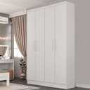 Ver imagem 1 de Guarda-Roupa Solteiro Amsterdam 4 Portas 2 Gavetas Neve - Tcil Móveis