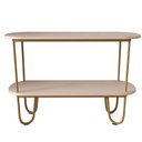 Ver imagem 5 de Aparador Requinte Pés de Aço Tubular 120 cm Off White/Dourado