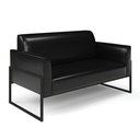 Ver imagem 1 de Sofá Namoradeira Base Industrial Alta Preto Marisa Corano D03 - D\'rossi Cor Preto